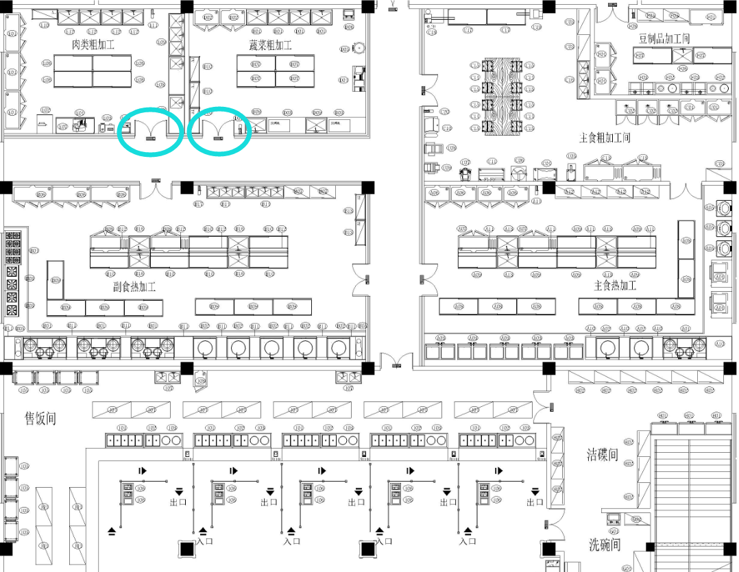 食堂廚房設計之后廚運營流線設計說明1