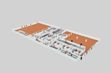 商用廚房設計-鳥瞰圖