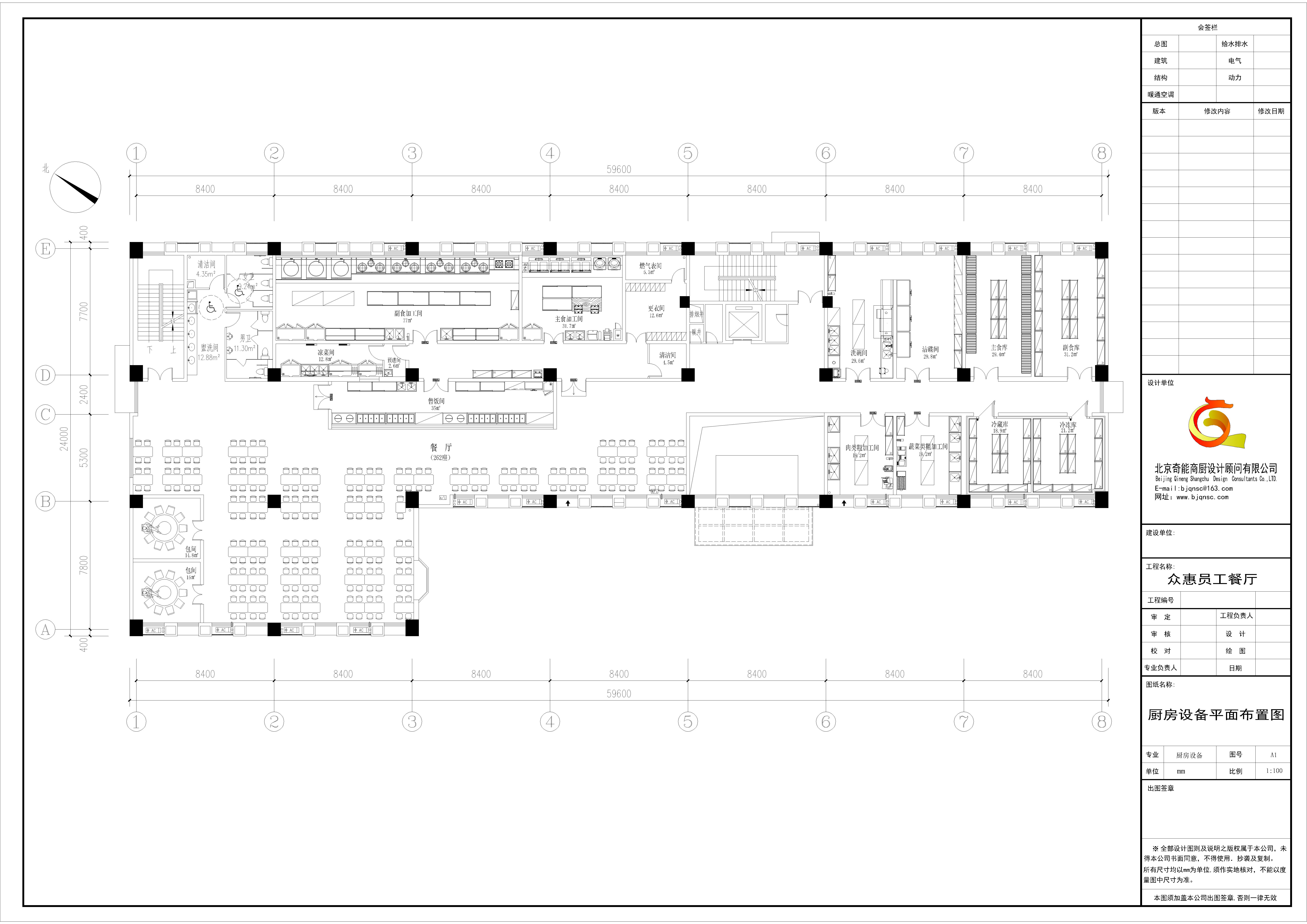 眾惠員工餐廳食堂廚房工程設計